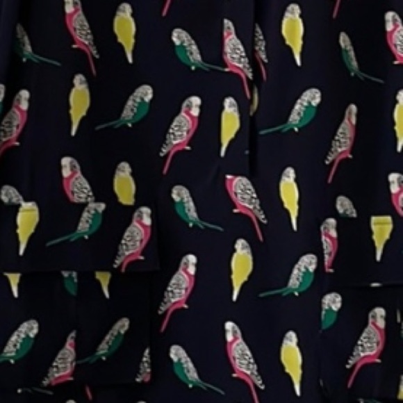 Banana Republic Bird Printed Multicolored Dress Size 2 - Picture 6 of 11